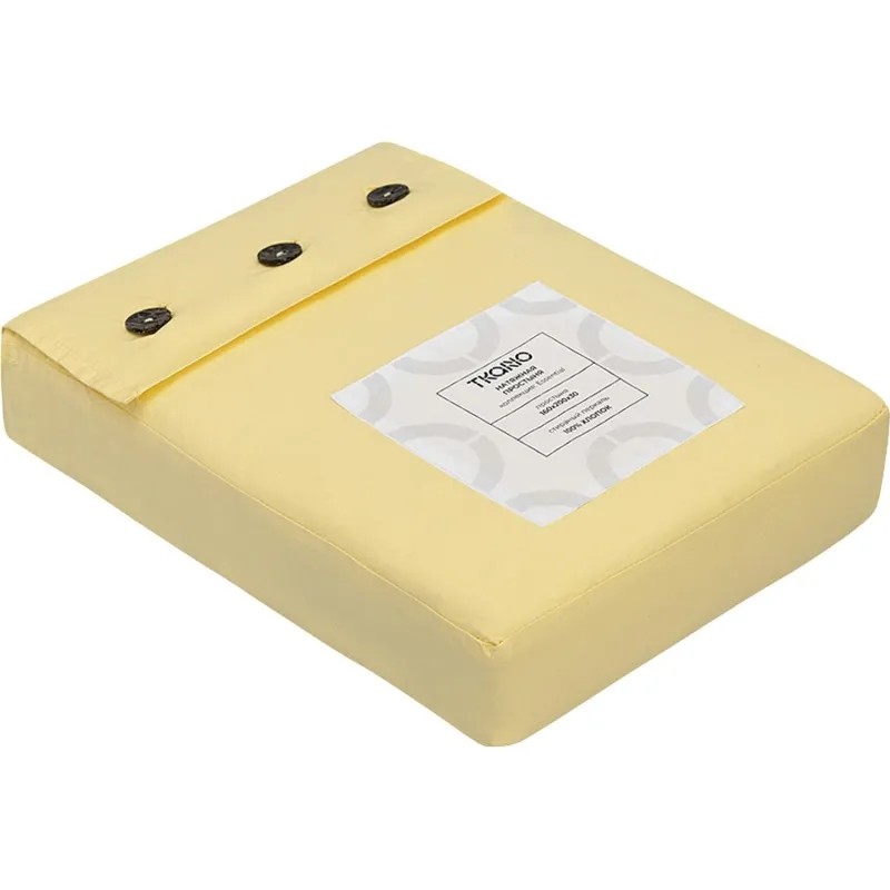 Простыня 160х200х30 на рез.из стир. перкаля светло-желтого цв,TK24-FS0028