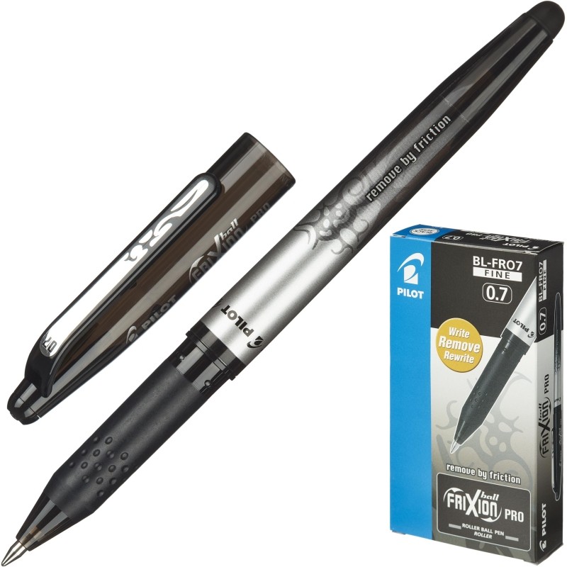 Ручка гелевая PILOT BL-FRO7 Frixion Pro резин.манжет. 0,35мм черный