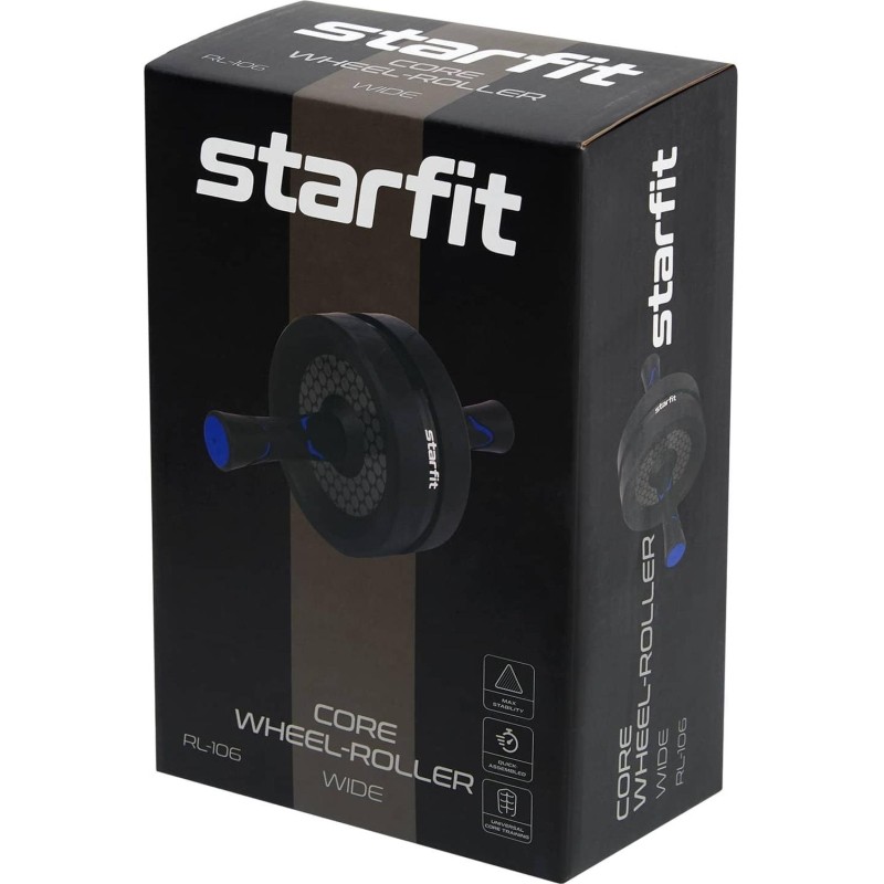 Ролик для пресса широкий STARFIT RL-106 черный/темно-синий, УТ-00019235