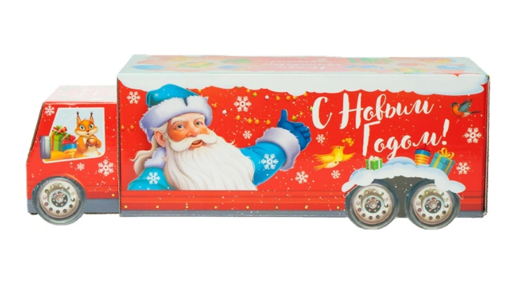 Новогодний сладкий подарок Везу радость Картон 1000 грамм, K093