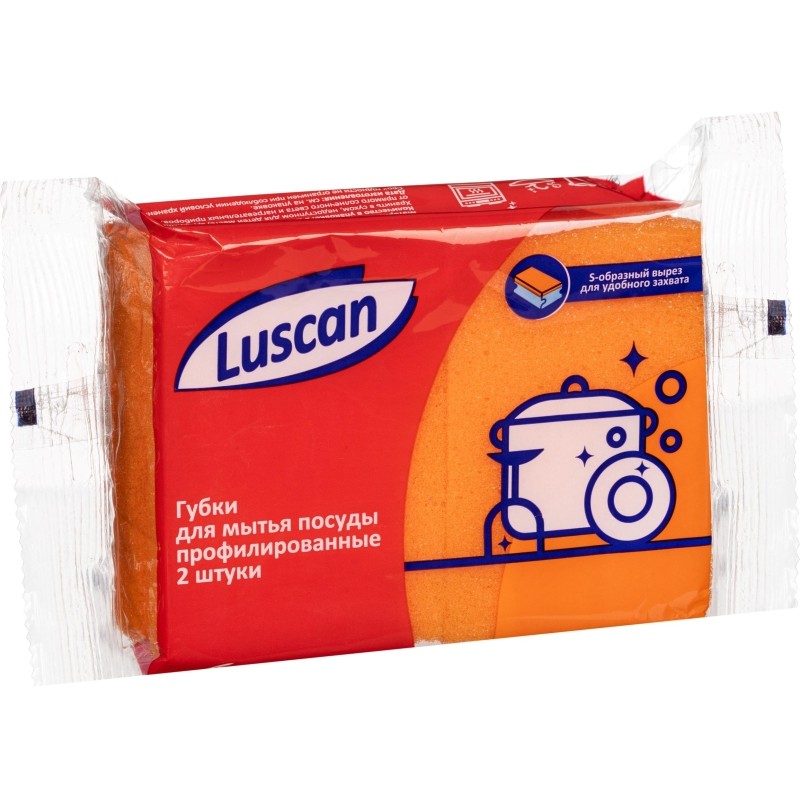 Губки для посуды Luscan 90х65х38 мм 2 шт/уп