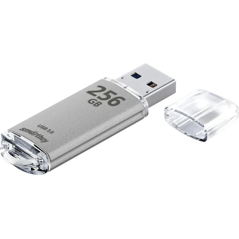 Флеш-память Smartbuy UFD 3.0/3.1 256 GB V-Cut Silver (SB256GBVC-S3)