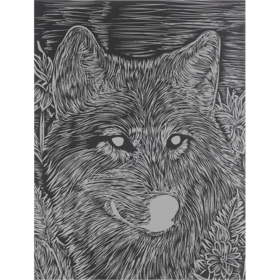 Гравюра Скретчинг 18x24 см волк, набор МУЛЬТИ АРТ SCRETCH-111536 Гравюра Скретчинг 18x24 см волк, набор МУЛЬТИ АРТ SCRETCH-111536