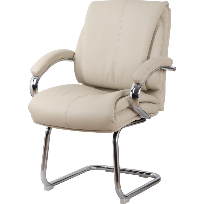 Конференц-кресло BN_SH_EChair-516V PU кожзам бежевый, хром