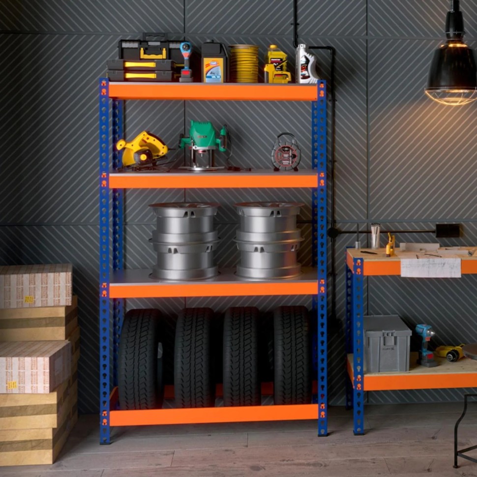 Стеллаж металлический ГТС_Профи-Т для шин 2000x1540x500 мм Ярусы 3 шт (б/н)