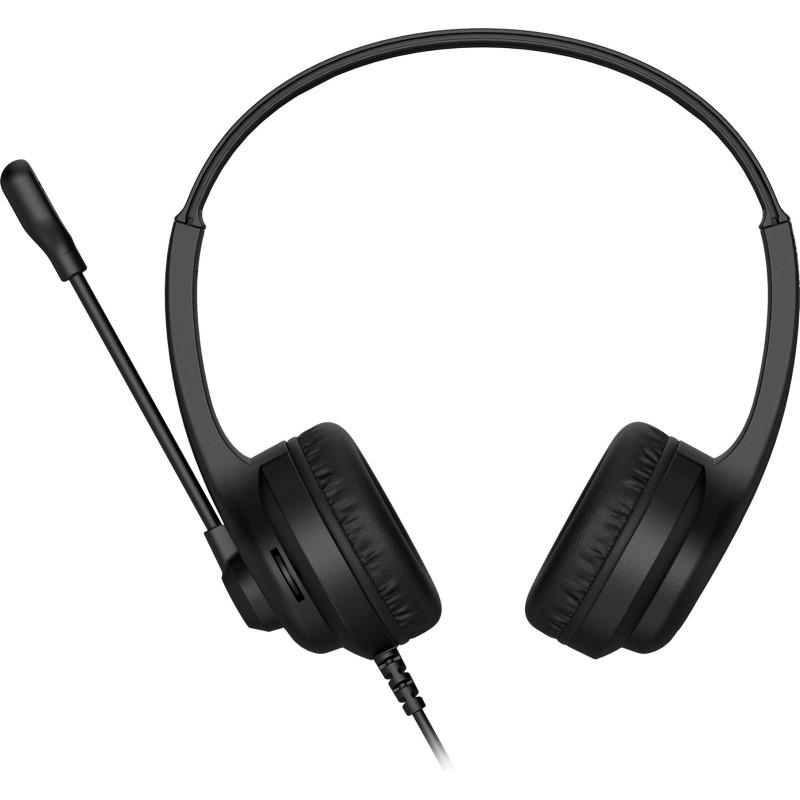 Гарнитура A4Tech HU-8 черный 2м накладные USB