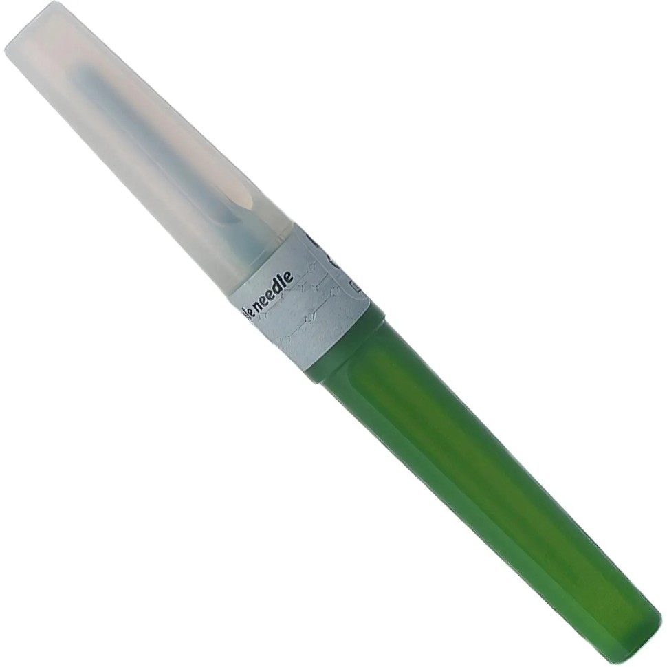 Игла двусторонняя 21G (0,8х38мм) зеленая Lind-Vac 100шт/уп