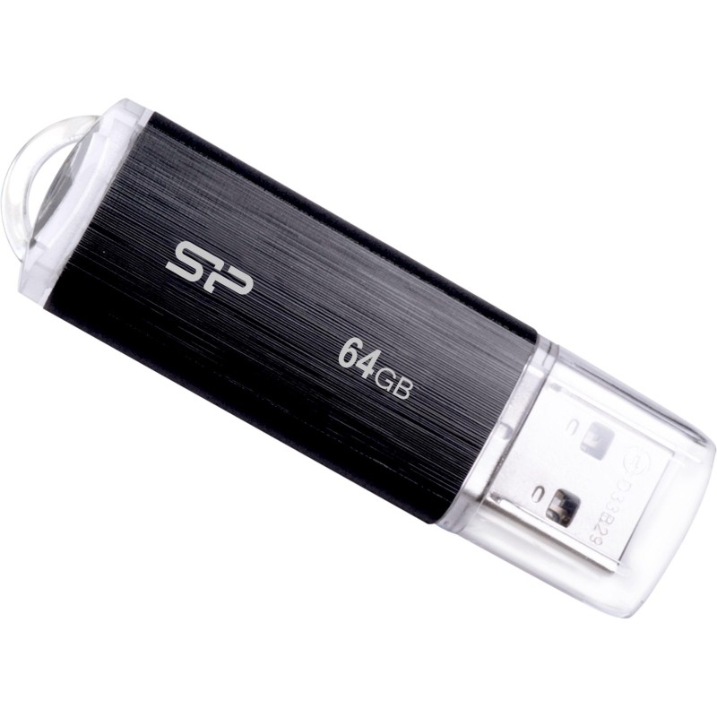 Флеш-память Silicon Power Blaze B02 64GB USB 3.2, черный, пластик