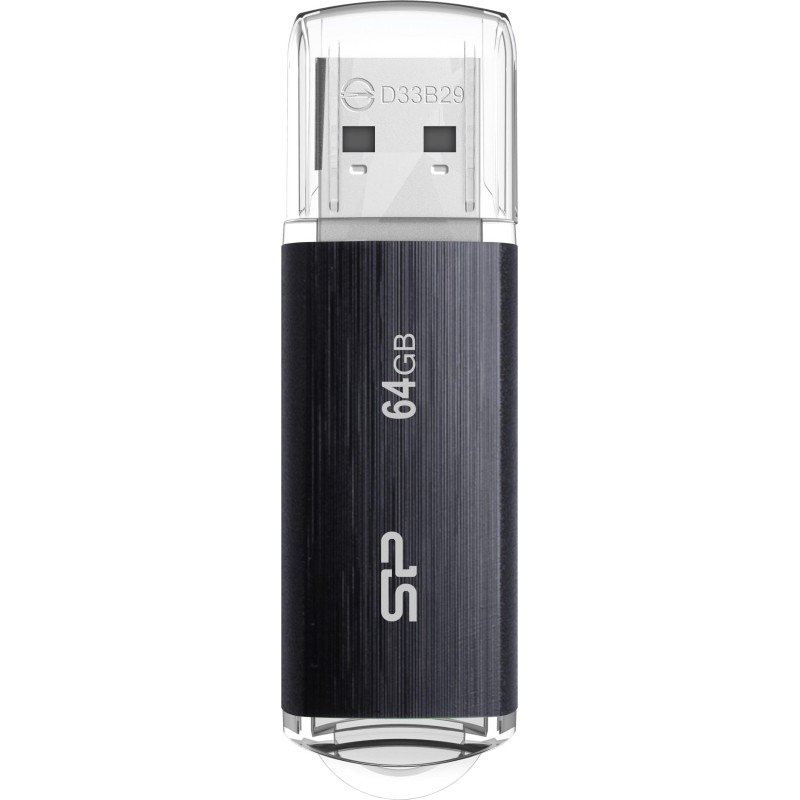 Флеш-память Silicon Power Blaze B02 64GB USB 3.2, черный, пластик