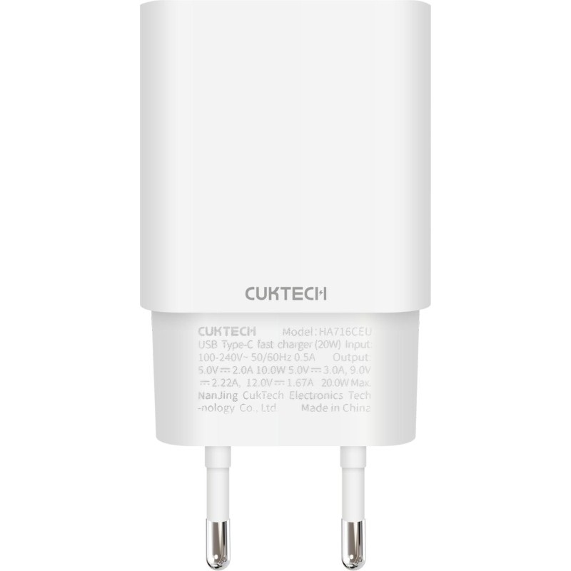 Зарядное устройство Cuktech/ZMI (Mi) HA716C Type-C 20Вт QC+PD 3A, белый