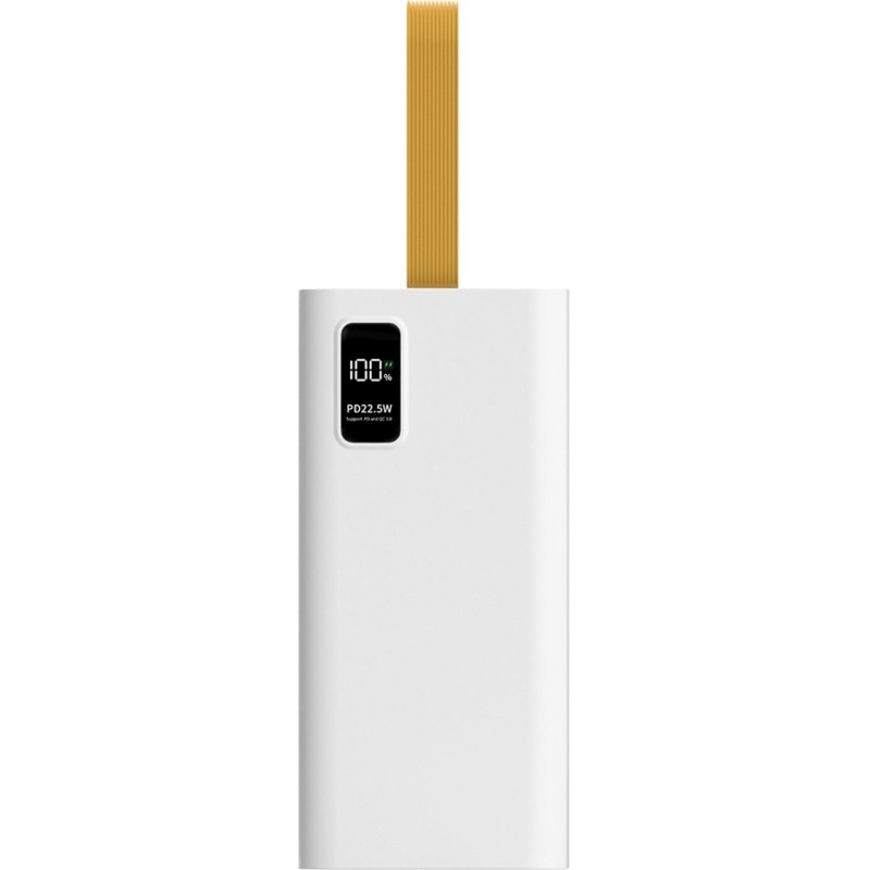 Внешний аккумулятор PERO PB08 40000 mAh,Li-Pol,output USB-C + 4USB-A,белый
