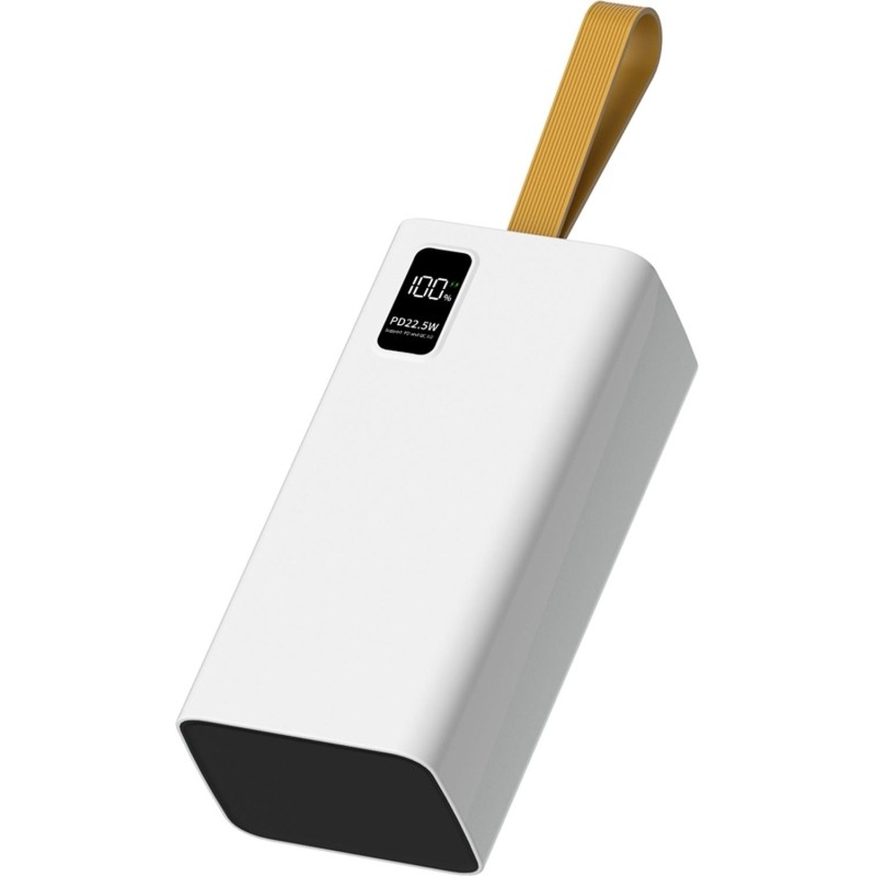 Внешний аккумулятор PERO PB08 40000 mAh,Li-Pol,output USB-C + 4USB-A,белый