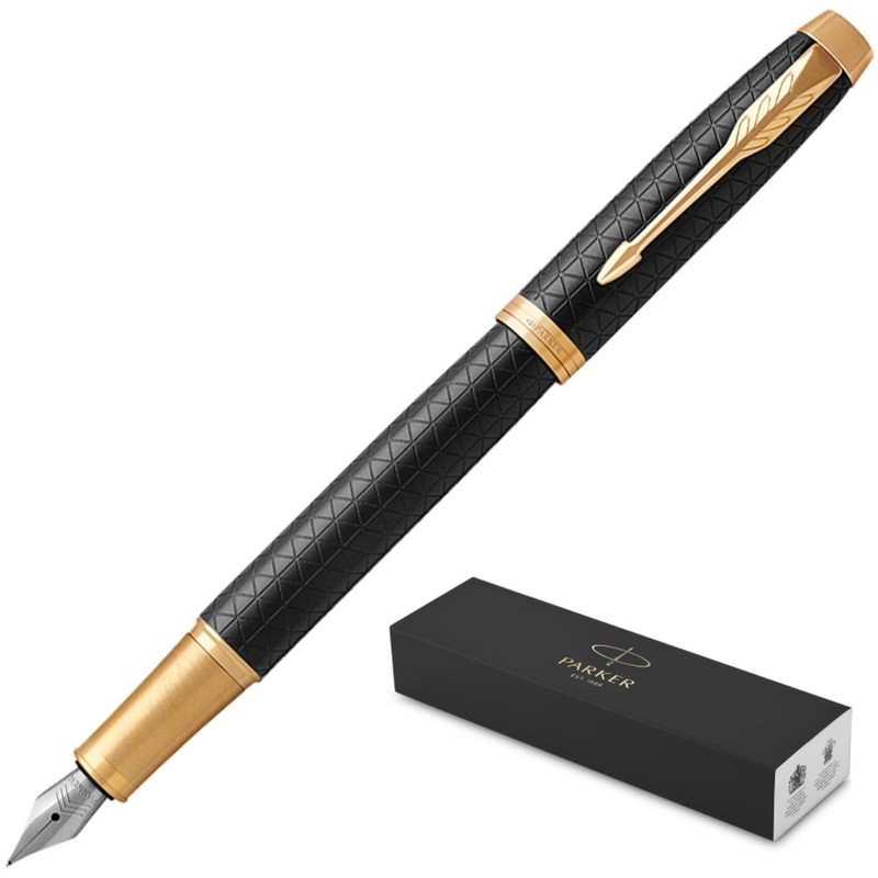 Ручка перьевая PARKER IM  PREMIUM BLACK GT 1 син картр  0,8мм 1931646