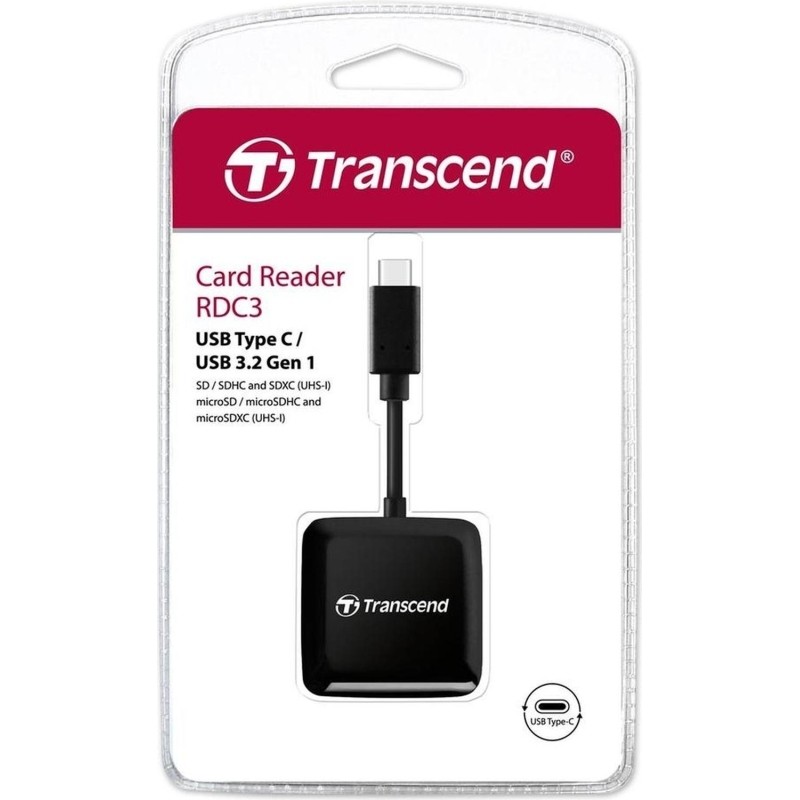 Картридер Transcend TS-RDC3 RDC3 USB Type-C для карт памяти SD/microSD