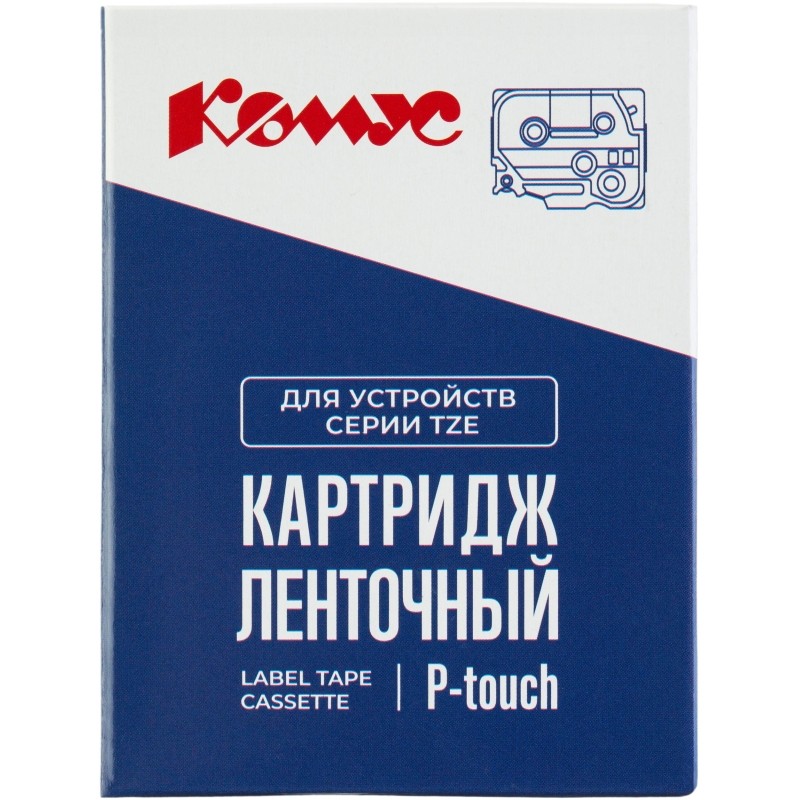 Картридж Комус TZE-735(Brother TZE-735 белый на зеленом ,12мм/8м)