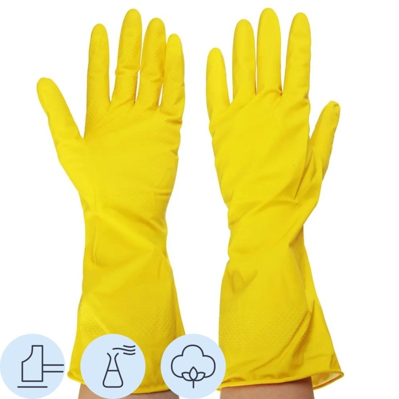 Перчатки MitRa Professional КЩС желтые, р.L 