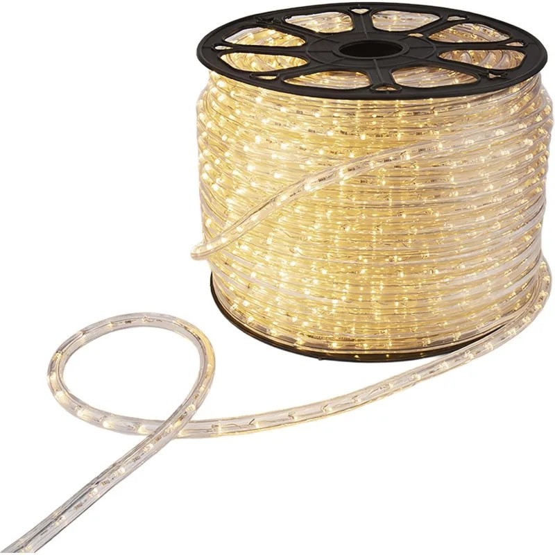 Дюралайт LED, пост. свеч. (2W) - теп бел, 30 LED/м, бухта 100м 121-126-6