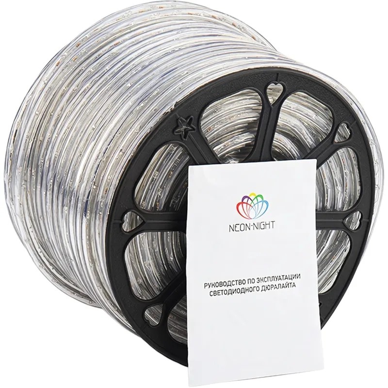 Дюралайт LED, пост. свеч. (2W) - теп бел, 30 LED/м, бухта 100м 121-126-6