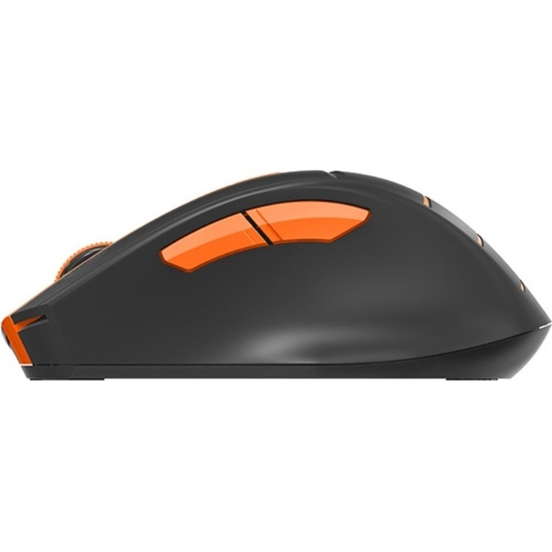 Мышь компьютерная A4 Fstyler FG30, беспроводная, 2000dpi, серый/оранжевый