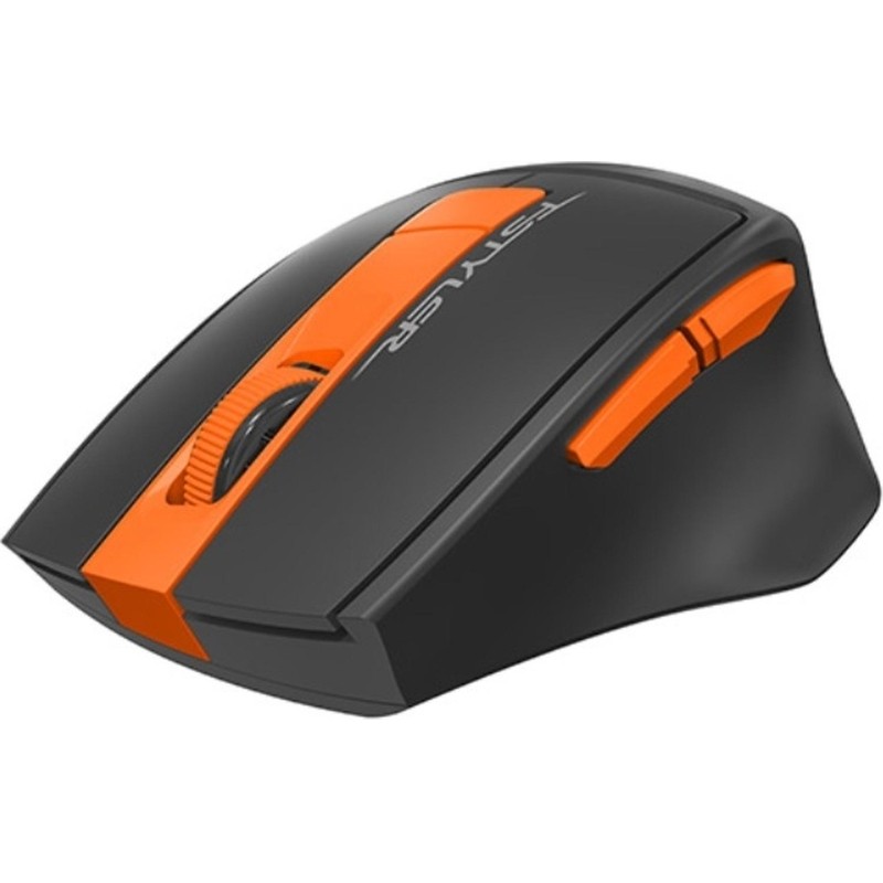 Мышь компьютерная A4 Fstyler FG30, беспроводная, 2000dpi, серый/оранжевый