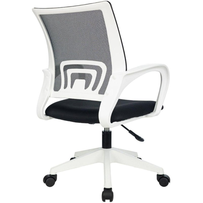 Кресло VB_Echair-396W (LT) сетка/ткань черный пластик белый