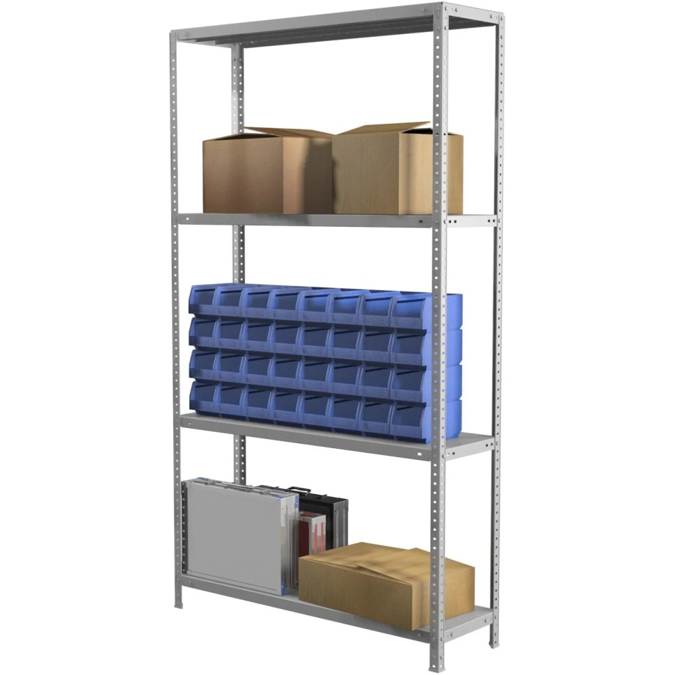 Стеллаж металлический MS Standart 185/100x60/4 полки