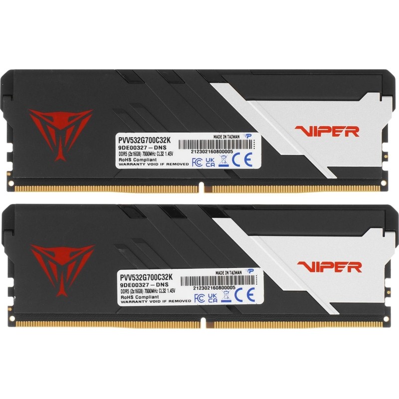 Модуль памяти Patriot Viper DDR5 DIMM 2x16Gb 7000MHz CL32(PVV532G700C32K)
