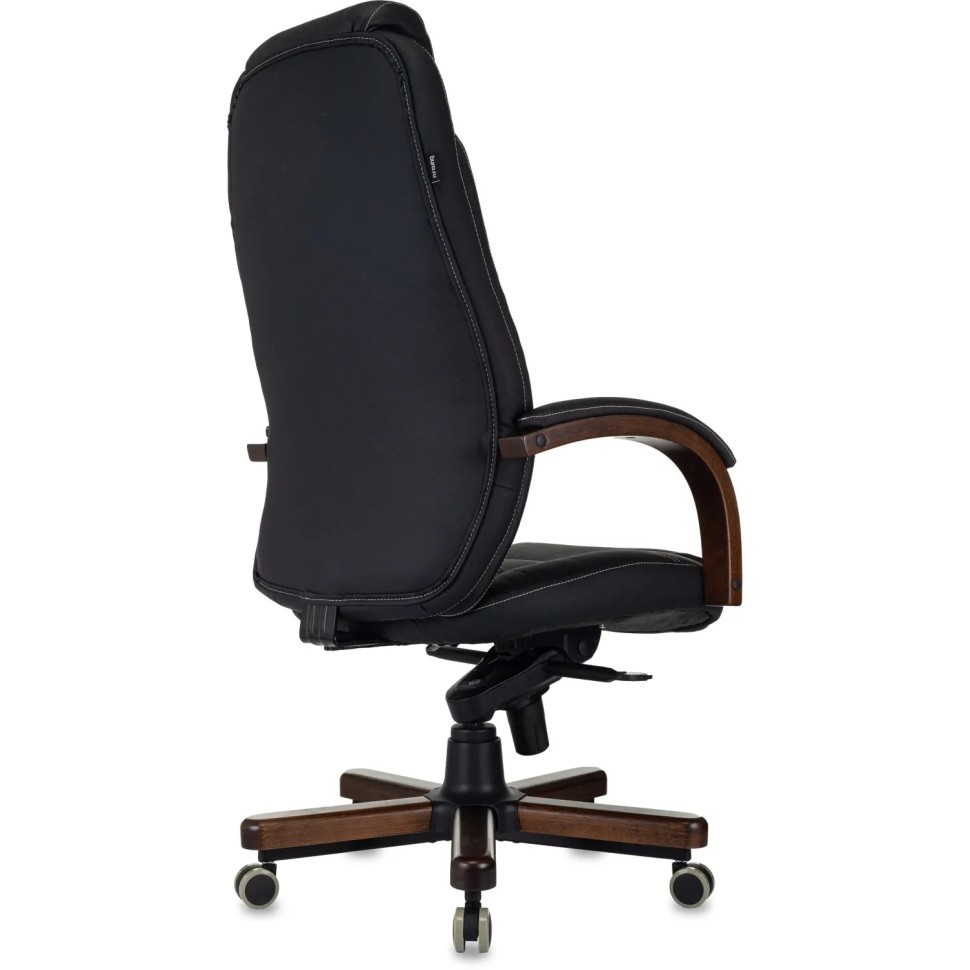 Кресло БР Комус Мебель EChair 329 кожа,черный, дерево