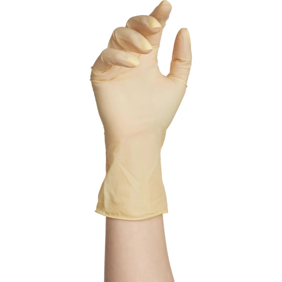 Перчатки мед. смотров. латекс н/c,н/о, текст,2хлор S&C TL/DL202 (S) 50п/уп