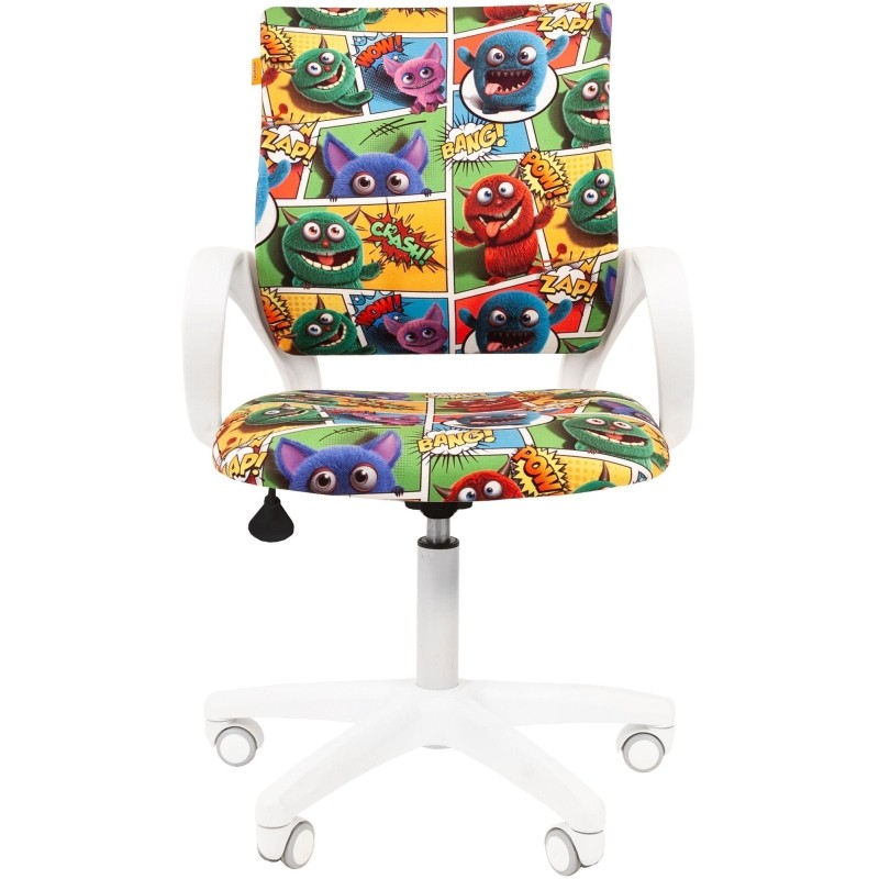 Кресло VT_детское Chairman Kids 103  ткань монстры / пластик бел LT