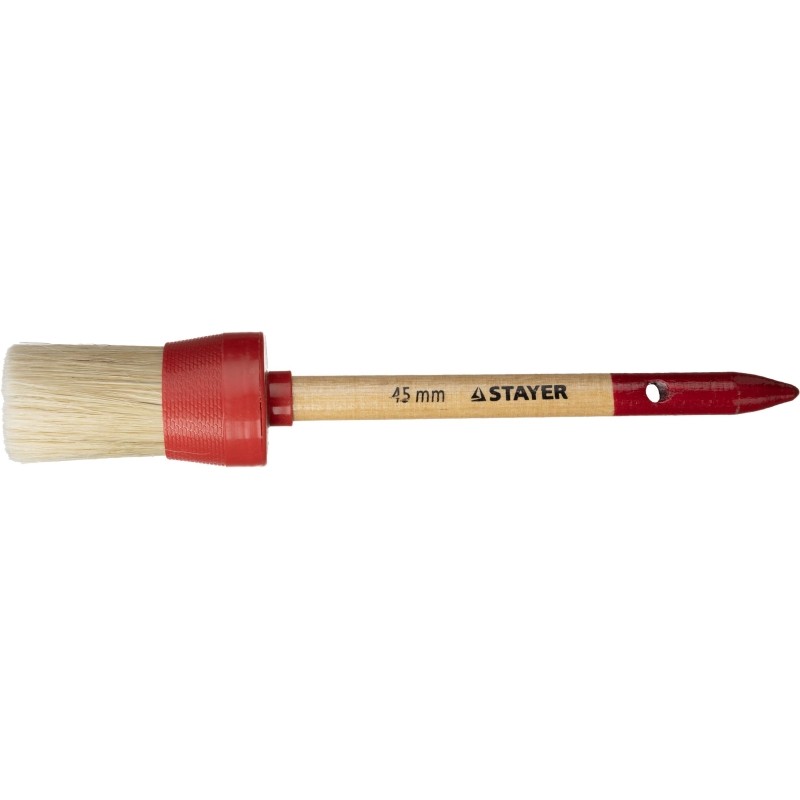 Кисть круглая STAYER MASTER, светлая натурал. щетина, №12 x45мм  0141-45