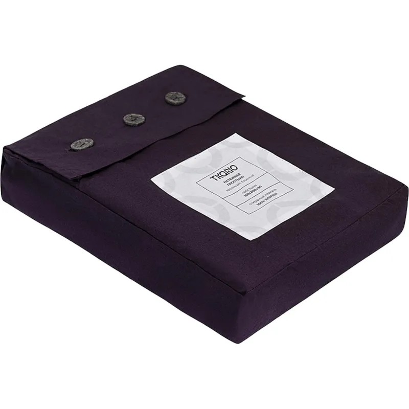 Простыня 160х200х30 на рез.из стираного перкаля сливового цвета,TK24-FS0025