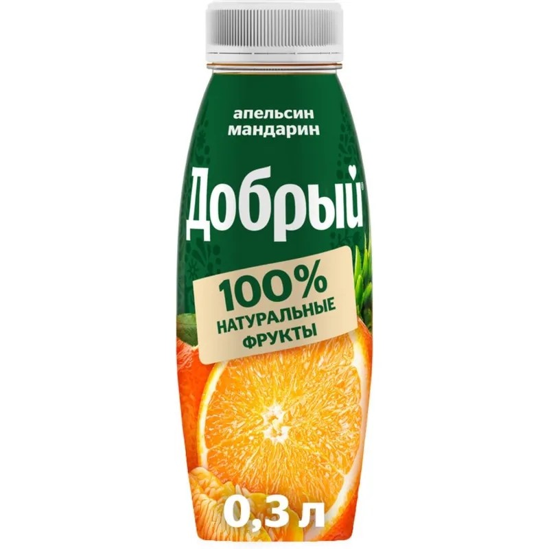 Нектар Добрый апельсин мандарин ПЭТ 0,3л