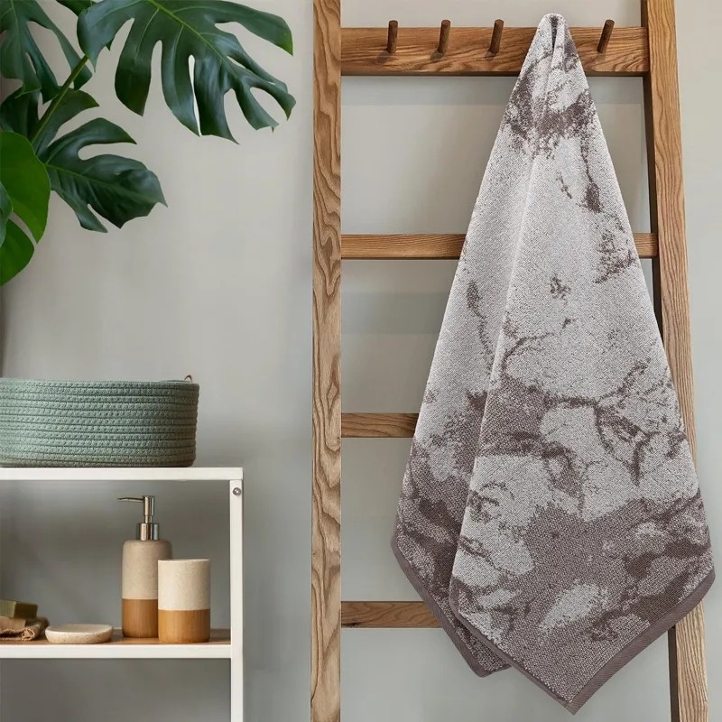 Полотенце махровое УЗБ Marmola,M 50х80 сер,161333