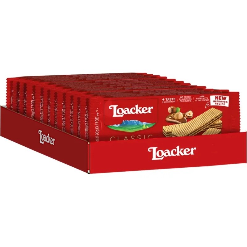Вафли Loacker классик наполитанер 90гx12шт/уп 10861-006