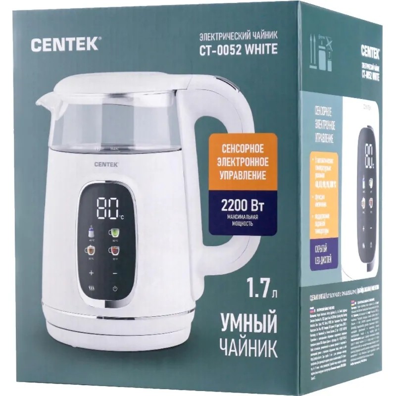 Чайник электрический Centek CT-0052 белый