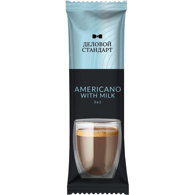 Кофе порционный растворимый Деловой Стандарт 3в1 Americano 10 пакетиков по 18 г
