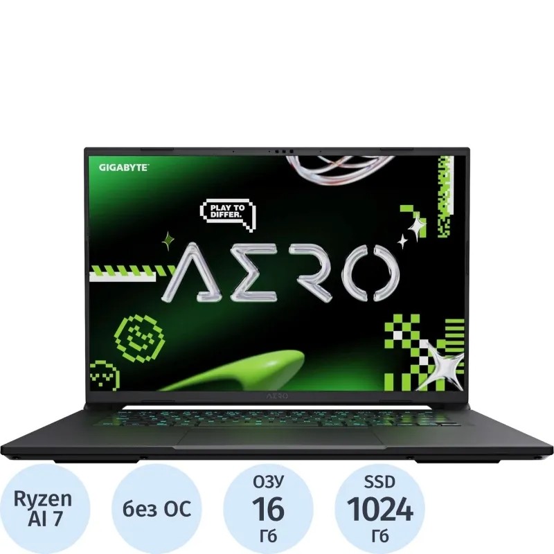 Ноутбук Gigabyte X16 1VH(1VH93KZC94AD)R AI 7-350/16Gb/1Tb/RTX5060/16/NoOS