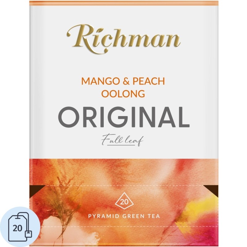 Чай зелёный Richman Mango & Peach Oolong 20 пирамидок