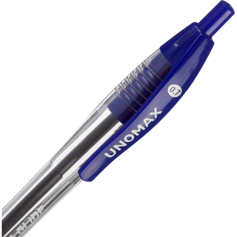 Ручка шариковая автомат. Unomax UltraGlideRT0,3мм,шар0,7,син,масл,ман