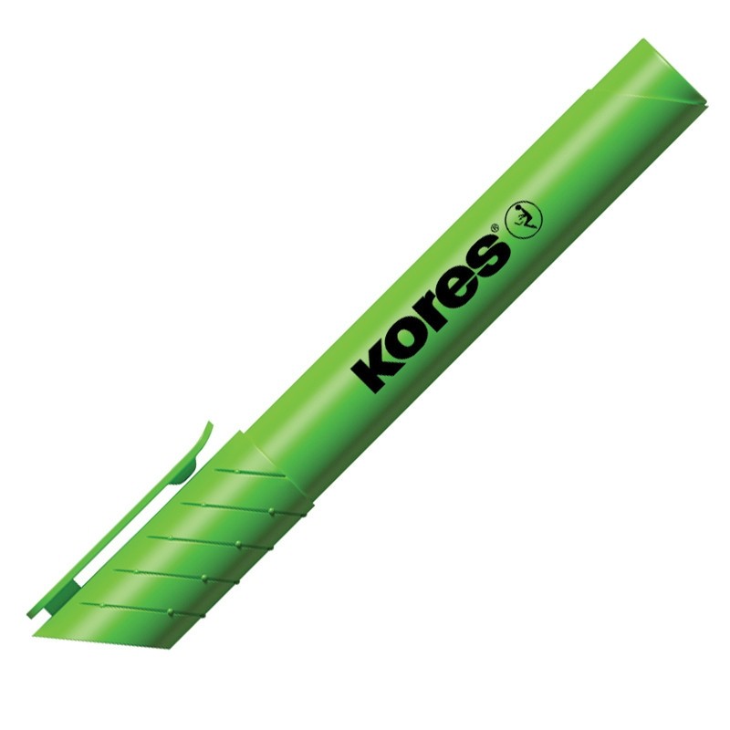 Маркер текстовыделитель KORES 1-5 мм зеленый 36005