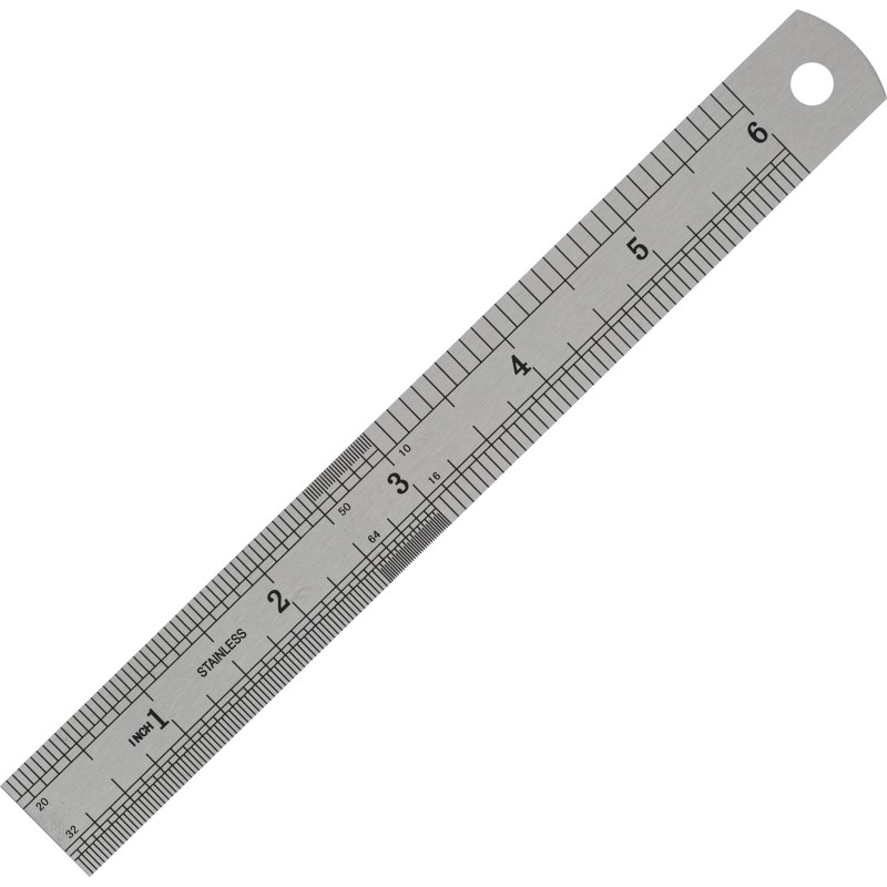 Линейка металлическая 15 см Attache