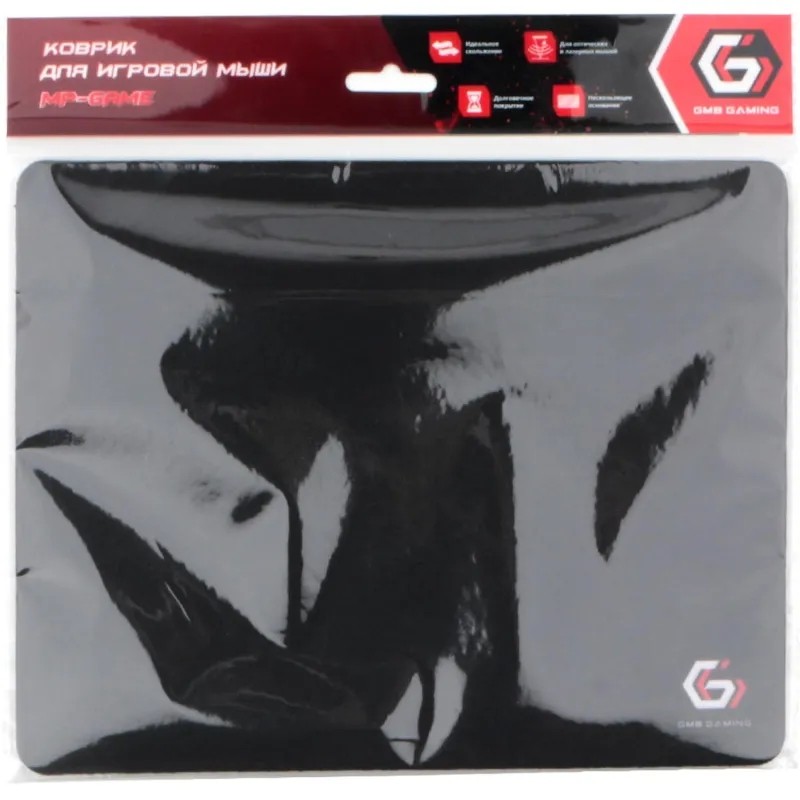 Коврик для мыши Gembird MP-GAME14, черный, размеры 250x200x3мм,ткань+резина