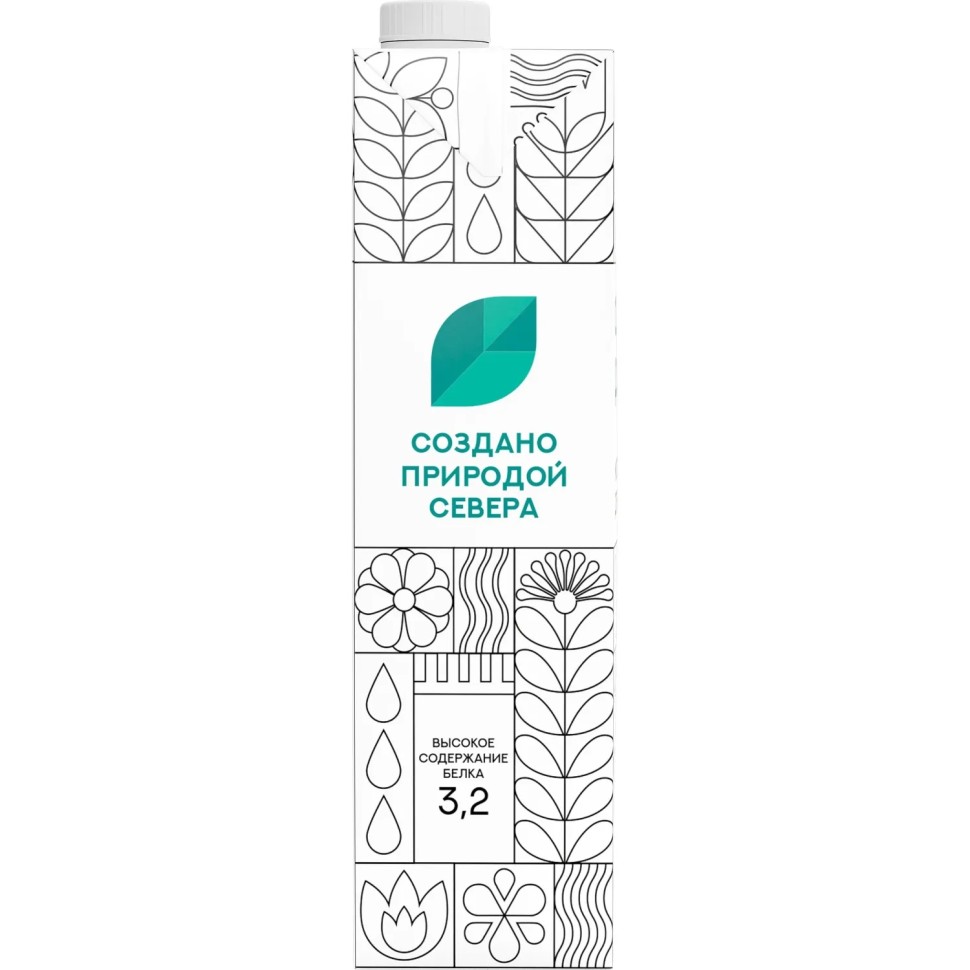 Молоко Северная Долина (Prof) ультрапастериз для капучино 3,2% 950г