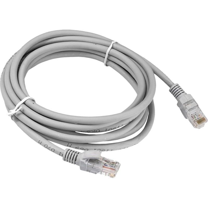 Патч-корд ExeGate UTP-RJ45-RJ45-5e-3M-LSZH-GY, cat.5e, 3м &lt;EX286384RUS