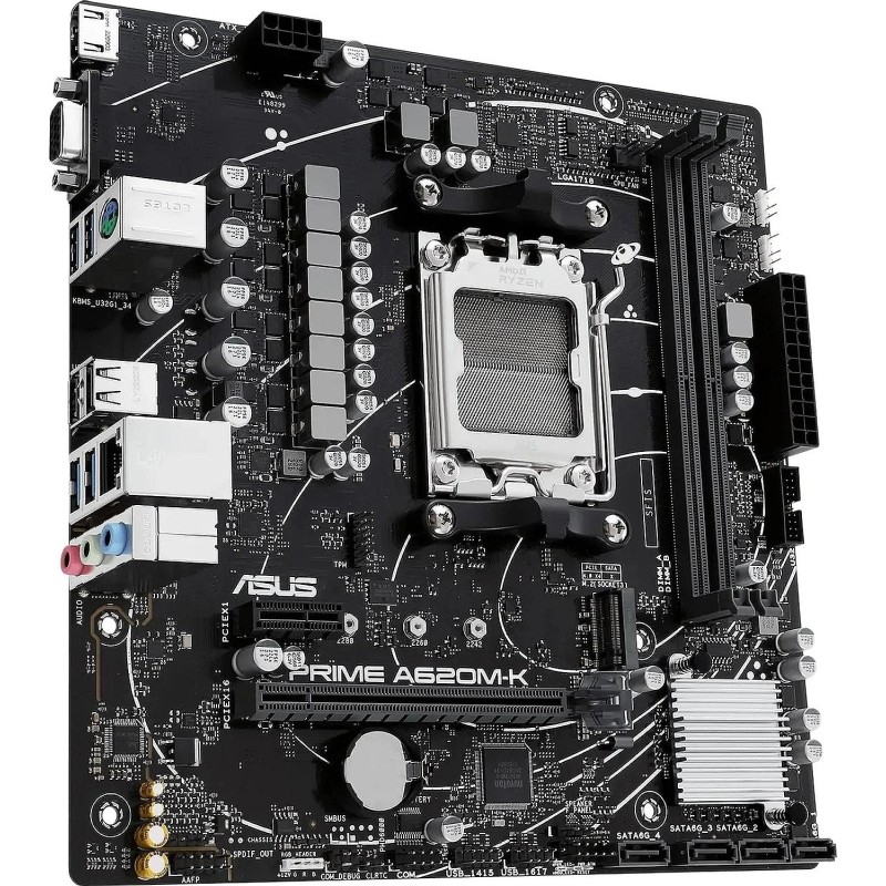 Материнская плата ASUS PRIME A620M-K, AM5, A620, 2xDDR5, mATX