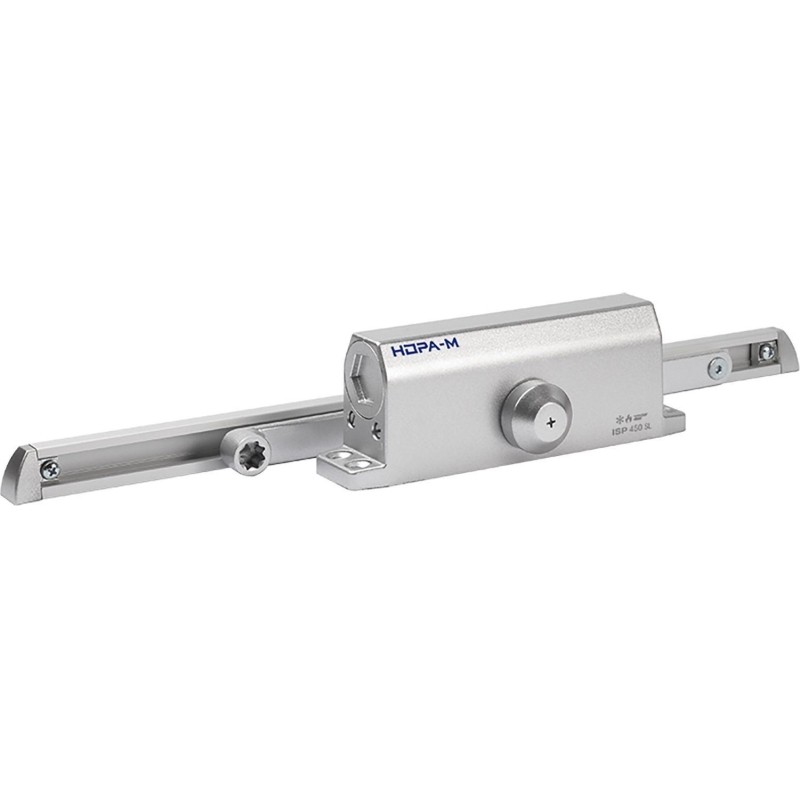 Доводчик ISPARUS SL 450 Slider (от 110 до 150 кг) (сереб.) со скольз тягой