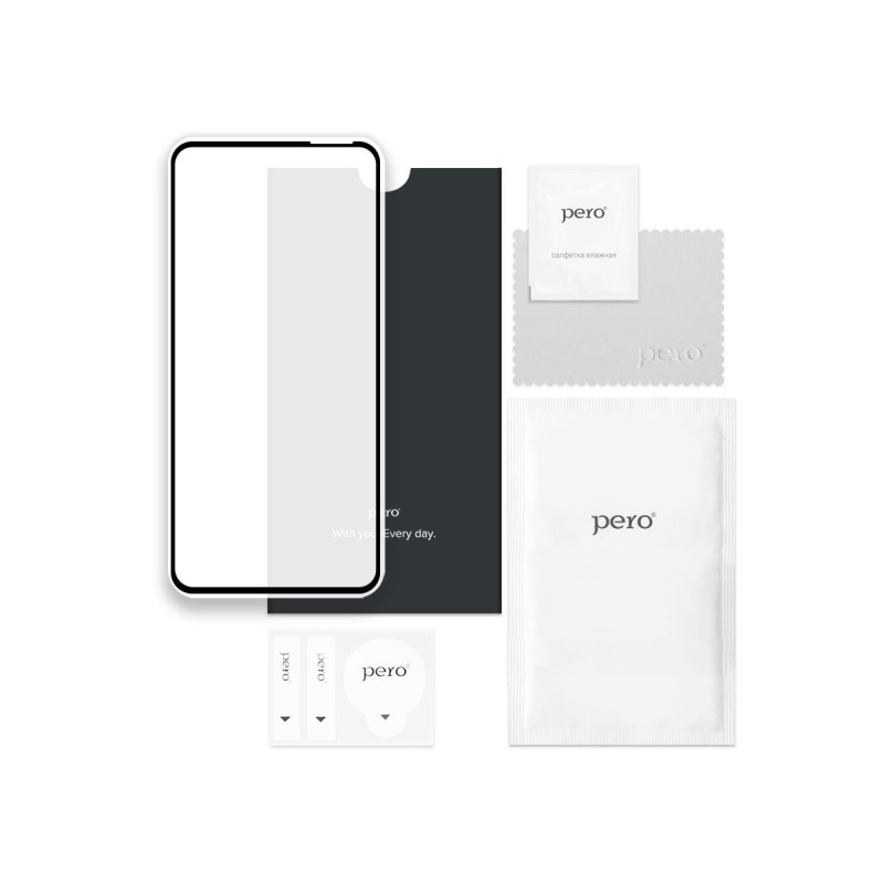 Защитное стекло PERO Full Glue для  Xiaomi Redmi 10, черный
