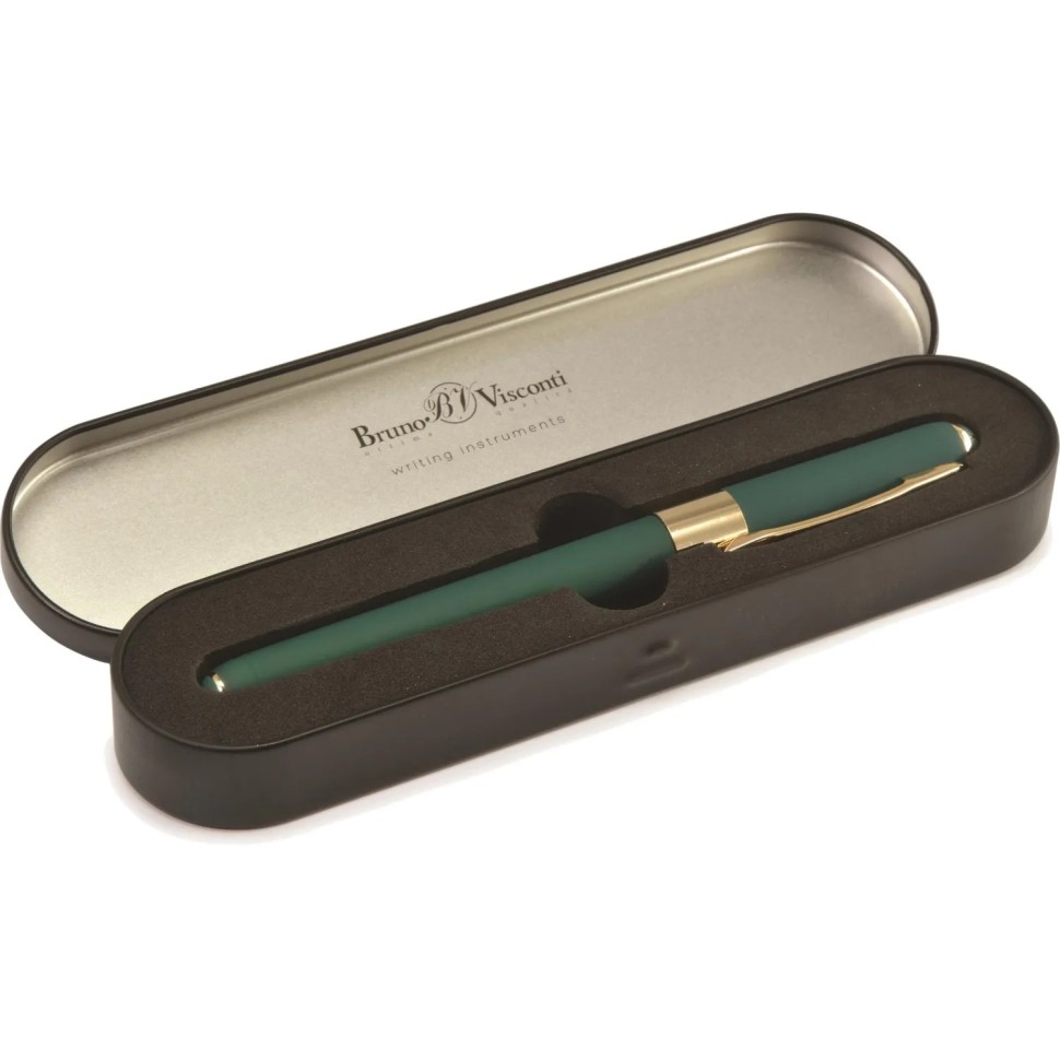 Ручка шариковая MONACO 0.5мм,син,корп.зел/футляр черный, 20-0125/603