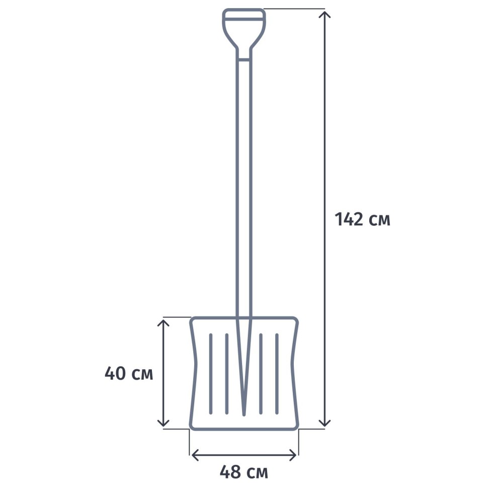 Лопата д/уборки снега из поликарбоната ЭТАЛОН ORIGINAL_GPLP001